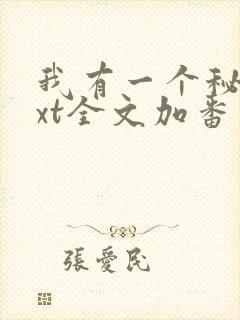 我有一个秘密txt全文加番外封面