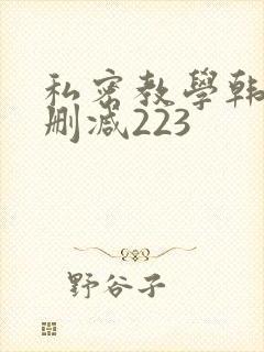 私密教学韩漫无删减223