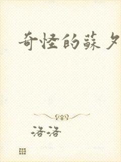 奇怪的苏夕封面