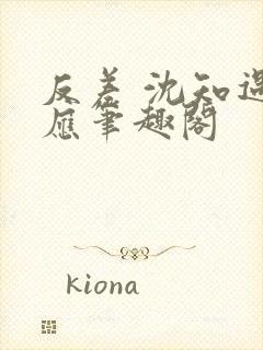 反差 沈知遇晏应笔趣阁