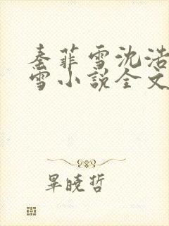 秦菲雪沈浩秦菲雪小说全文免费阅读求书