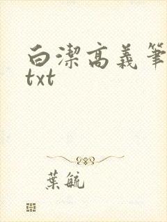 白洁高义笔趣阁txt