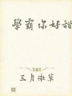 学霸你好甜封面