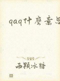 qaq什么意思封面
