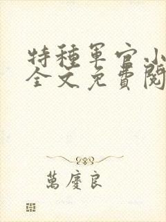 特种军官小小妻全文免费阅读封面
