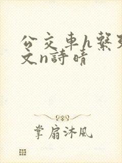 公交车h系列辣文n诗晴