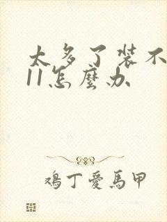 太多了装不下h11怎么办