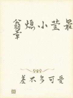 翁熄小莹最新节章