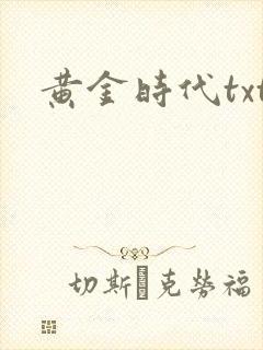 黄金时代txt封面