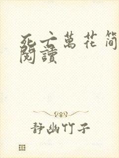 死亡万花简小说阅读