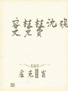 容枝枝沈砚书全文免费