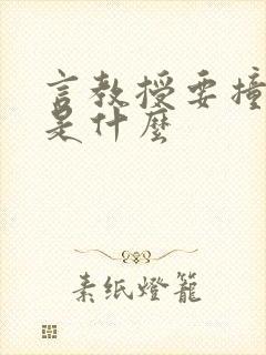 言教授要撞坏了是什么