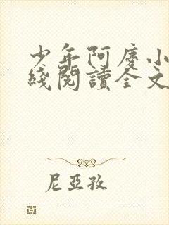 少年阿庆小说在线阅读全文