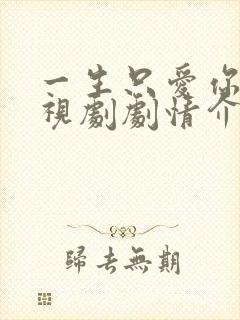 一生只爱你 电视剧剧情介绍