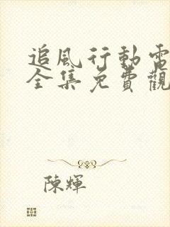 追风行动电视剧全集免费观看