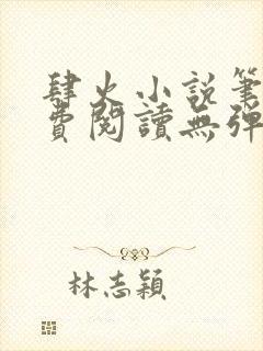 肆火小说笔趣免费阅读无弹窗