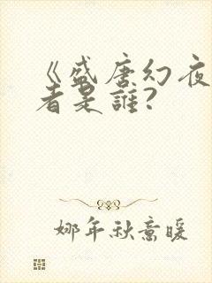 《盛唐幻夜》作者是谁?