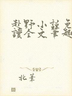 赴野小说免费阅读全文笔趣阁