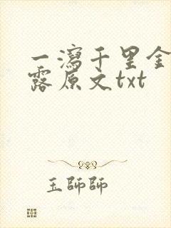 一泻千里金银花露原文txt