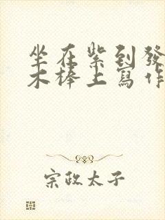 坐在紫到发黑的木棒上写作业