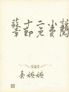 苏十二小说最新章节免费阅读全文封面