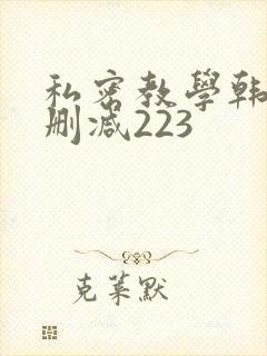 私密教学韩漫无删减223