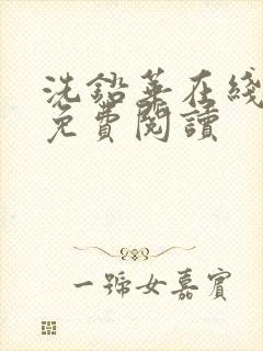 洗铅华在线全文免费阅读封面