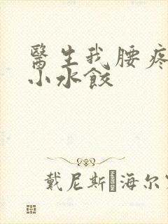 医生我腰疼肉馅小水饺封面