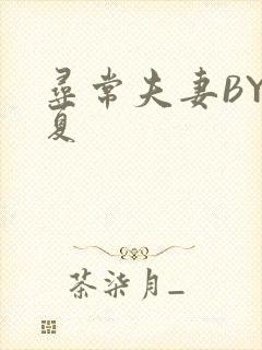 寻常夫妻BY写夏封面