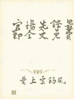 官场先锋最新章节全文免费阅读封面