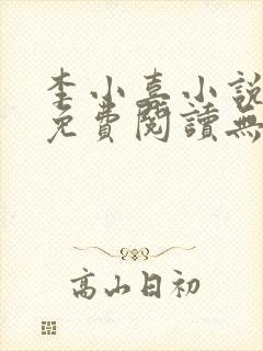 李小喜小说全文免费阅读无弹窗