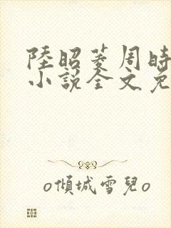 陆昭菱周时阅的小说全文免费阅读