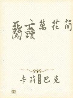 死亡万花简小说阅读