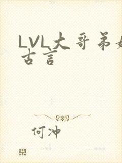 LVL大哥弟媳古言封面