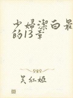 少妇洁白最刺激的13章