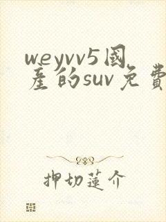 weyvv5国产的suv免费封面