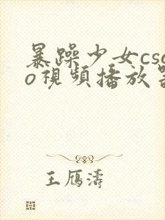 暴躁少女csgo视频播放器推荐封面