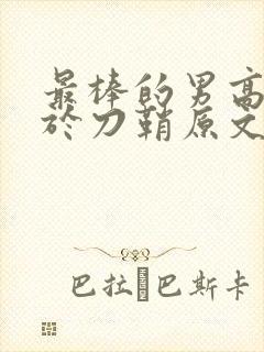 最棒的男高中生于刀鞘原文阅读