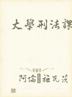 大学刑法课
