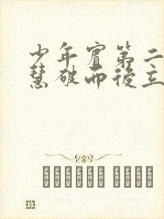 少年宾第二部珏慧破而后立封面