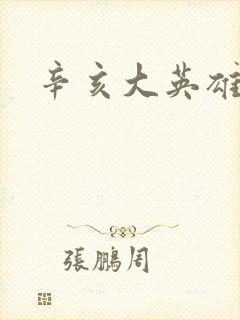 辛亥大英雄封面