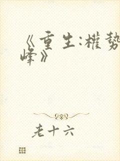 《重生:权势巅峰》