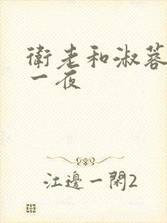 卫老和淑蓉销魂一夜