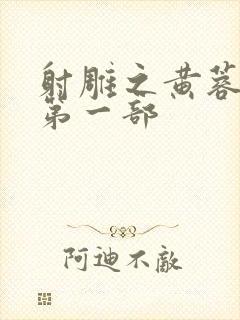 射雕之黄蓉新传第一部封面