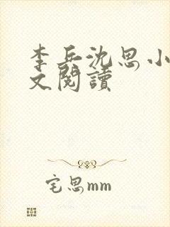 李兵沈思小说全文阅读