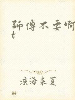 师傅不要啊txt封面