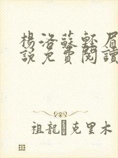 杨洛苏轻眉笔小说免费阅读