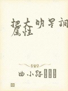 把大明星调成专属性