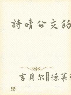 诗晴公交的小说