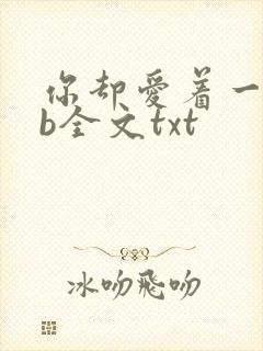 你却爱着一个sb全文txt封面